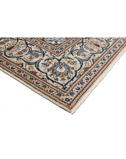 Tappeto Kashan Persia bianco grigio 200x304