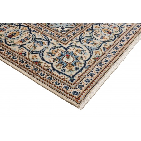 Tappeto Kashan Persia bianco grigio 200x304