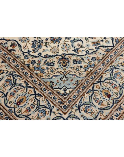 Tappeto Kashan Persia bianco grigio 200x304