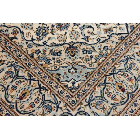 Tappeto Kashan Persia bianco grigio 200x304
