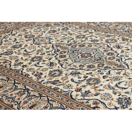 Tappeto Kashan Persia bianco grigio 200x304