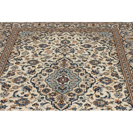 Tappeto Kashan Persia bianco grigio 200x304