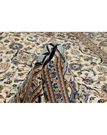 Tappeto Kashan Persia bianco grigio 200x304