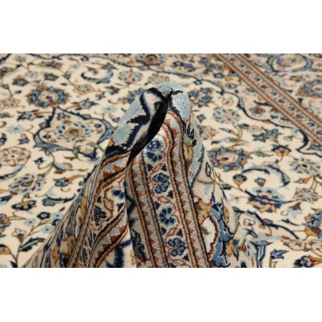 Tappeto Kashan Persia bianco grigio 200x304