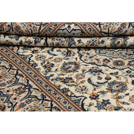 Tappeto Kashan Persia bianco grigio 200x304