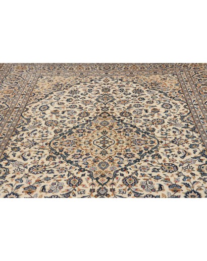 Tappeto Kashan Persia beige bianco 246x350