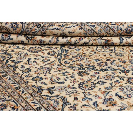 Tappeto Kashan Persia beige bianco 246x350