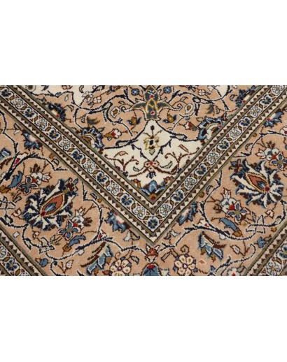 Tappeto Kashan Persia beige grigio 243x353