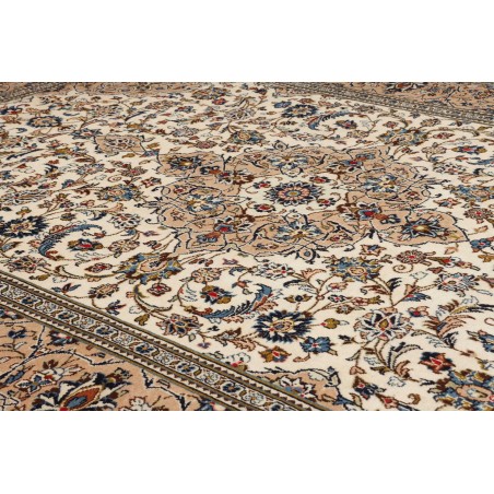 Tappeto Kashan Persia beige grigio 243x353