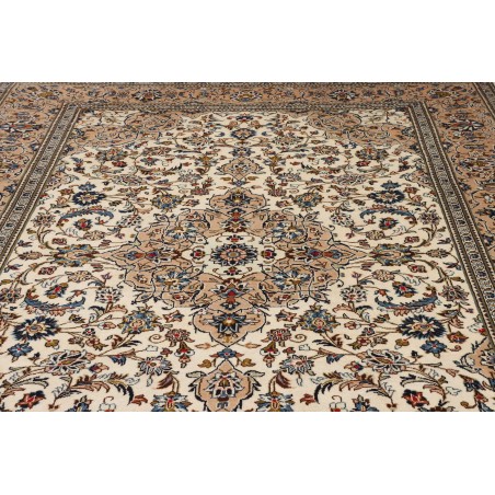 Tappeto Kashan Persia beige grigio 243x353