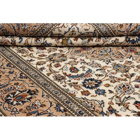 Tappeto Kashan Persia beige grigio 243x353