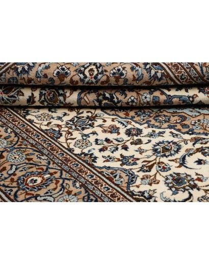Tappeto Kashan Persia beige marrone 200x297