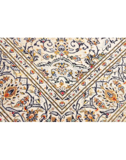 Tappeto Kashan Persia bianco grigio 197x315