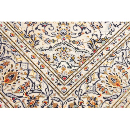 Tappeto Kashan Persia bianco grigio 197x315