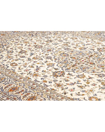 Tappeto Kashan Persia bianco grigio 197x315