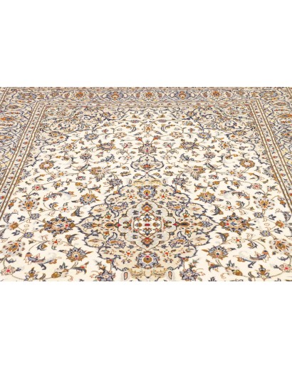 Tappeto Kashan Persia bianco grigio 197x315
