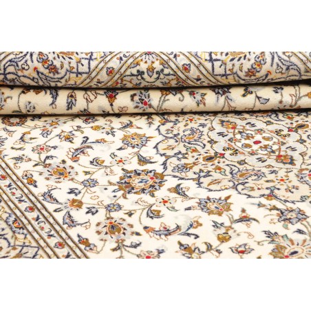 Tappeto Kashan Persia bianco grigio 197x315