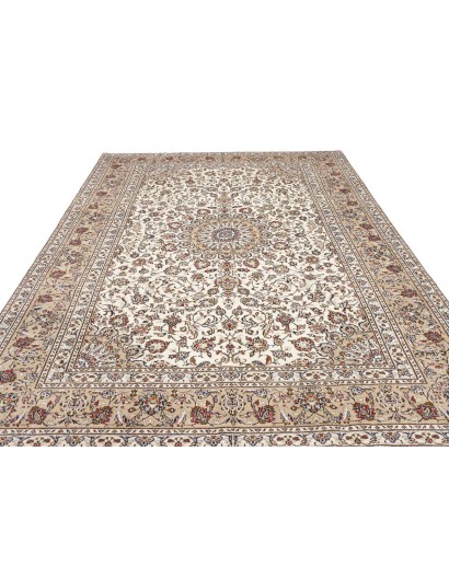 Tappeto Kashan Persia bianco grigio 240x348