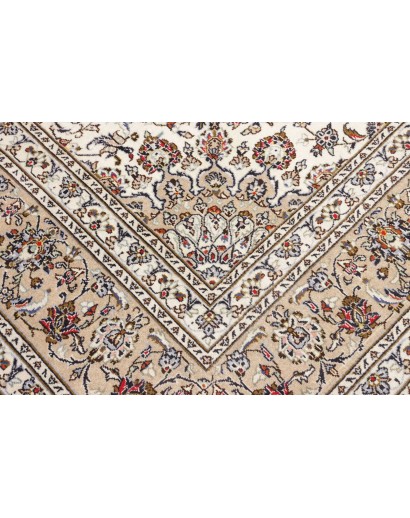 Tappeto Kashan Persia bianco grigio 240x348