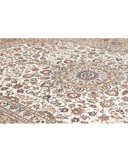 Tappeto Kashan Persia bianco grigio 240x348