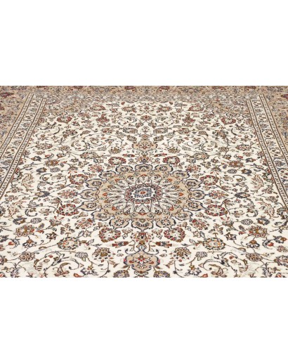 Tappeto Kashan Persia bianco grigio 240x348