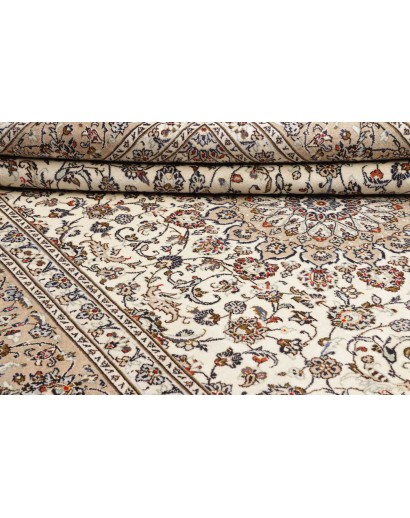 Tappeto Kashan Persia bianco grigio 240x348