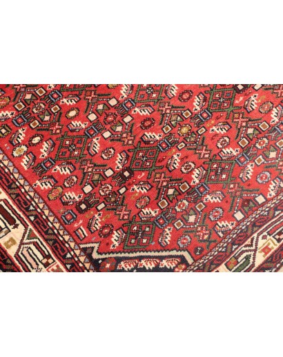 Tappeto Hamadan Persia marrone giallo 105x155