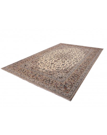 Tappeto Kashan Persia beige grigio 245x350