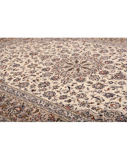Tappeto Kashan Persia beige grigio 245x350