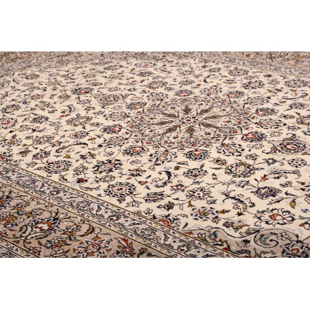 Tappeto Kashan Persia beige grigio 245x350