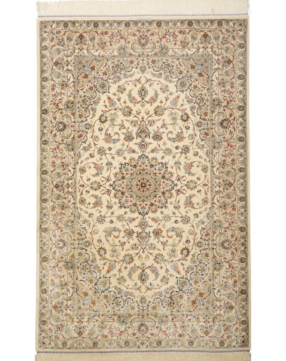 Tappeto Ghom seta Persia marrone verde 100x154