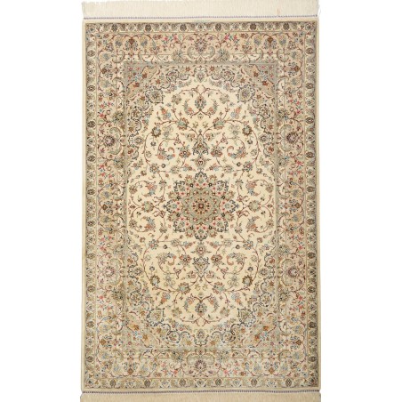 Tappeto Ghom seta Persia marrone verde 100x154