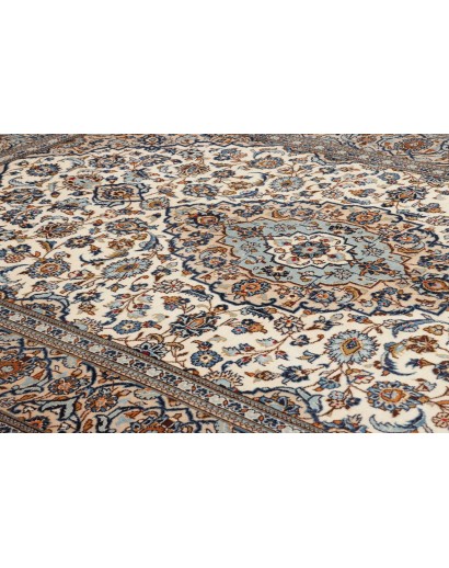 Tappeto Kashan Persia beige grigio 200x303