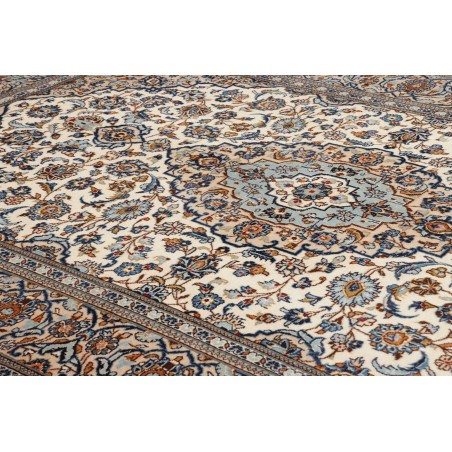 Tappeto Kashan Persia beige grigio 200x303
