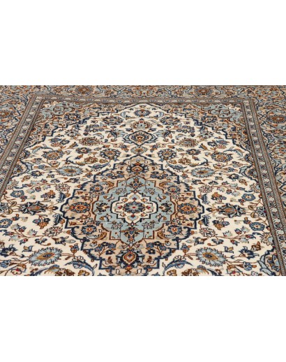 Tappeto Kashan Persia beige grigio 200x303