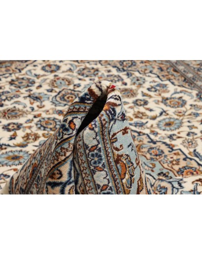 Tappeto Kashan Persia beige grigio 200x303