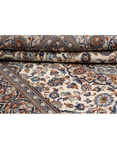 Tappeto Kashan Persia beige grigio 200x303