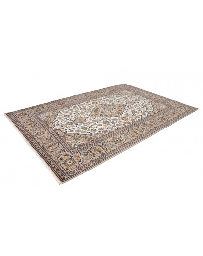 Tappeto Kashan Persia bianco marrone 200x300