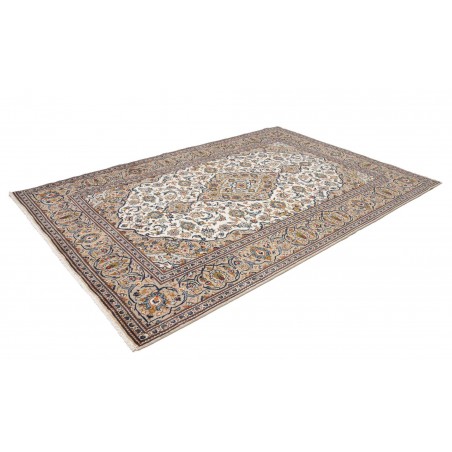 Tappeto Kashan Persia bianco marrone 200x300