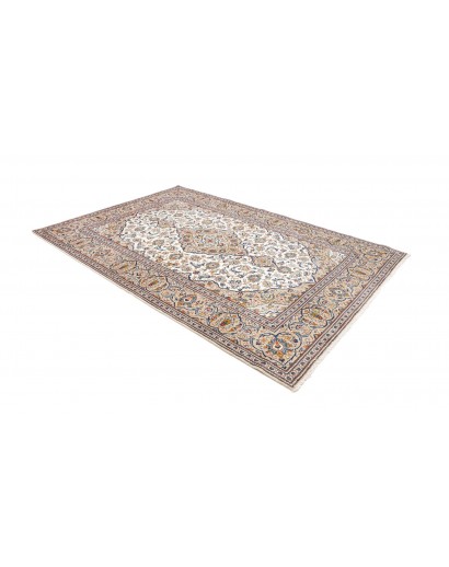 Tappeto Kashan Persia bianco marrone 200x300