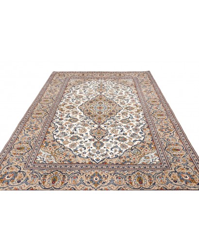 Tappeto Kashan Persia bianco marrone 200x300