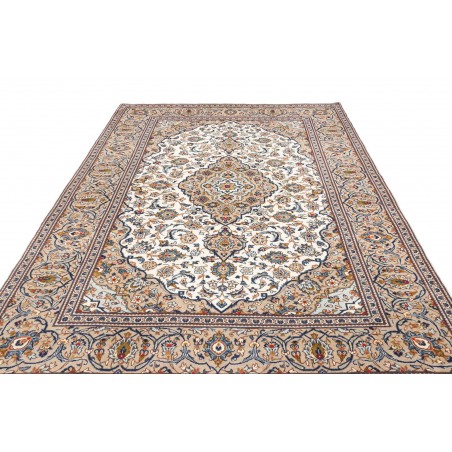Tappeto Kashan Persia bianco marrone 200x300