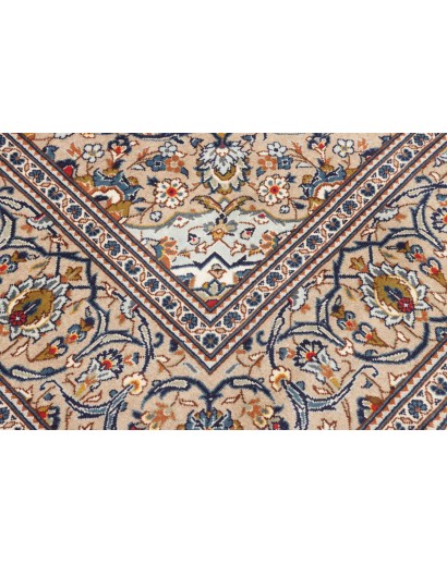 Tappeto Kashan Persia bianco marrone 200x300