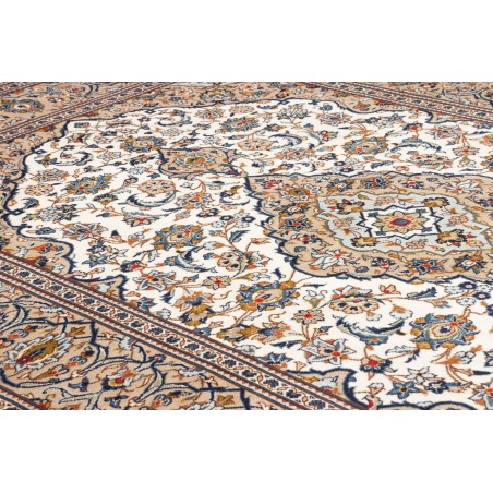 Tappeto Kashan Persia bianco marrone 200x300