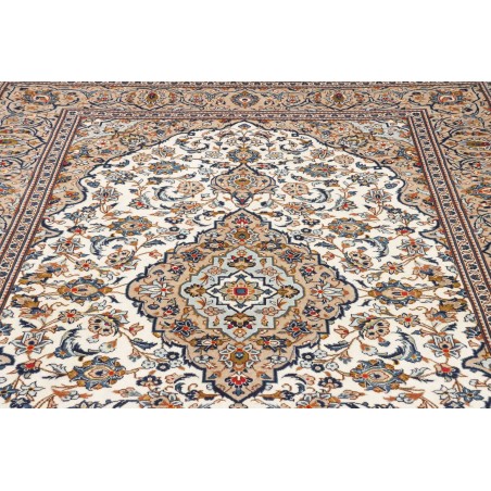 Tappeto Kashan Persia bianco marrone 200x300