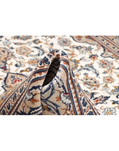 Tappeto Kashan Persia bianco marrone 200x300