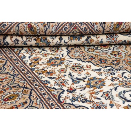 Tappeto Kashan Persia bianco marrone 200x300
