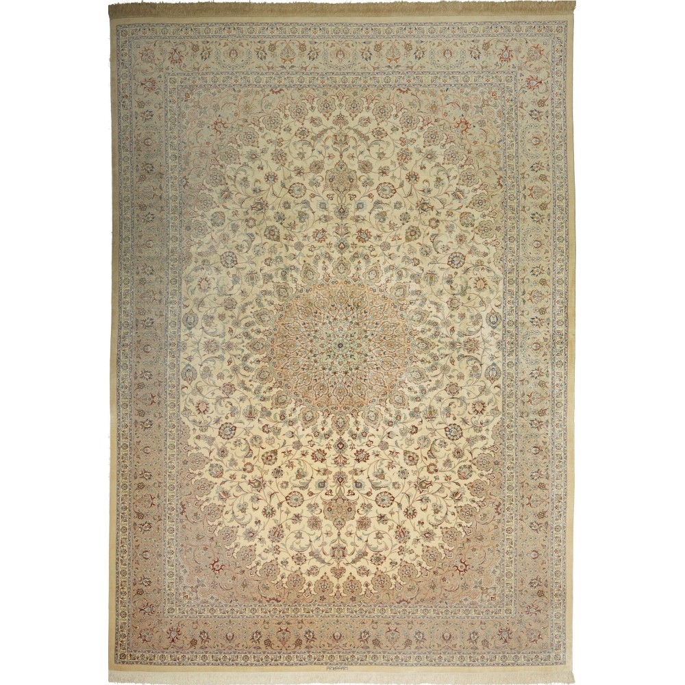 Tappeto Ghom seta Persia marrone 246x350 Tappeto Ghom seta Persia marrone 246x350