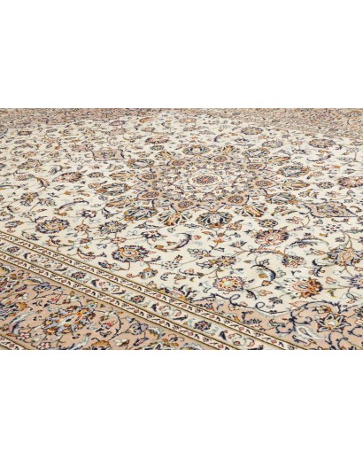 Tappeto Kashan Persia bianco grigio 252x340