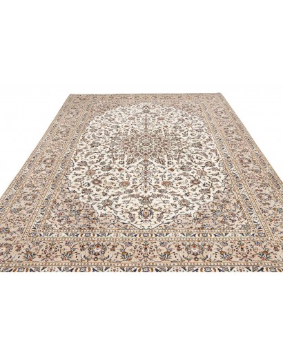 Tappeto Kashan Persia bianco marrone 246x335